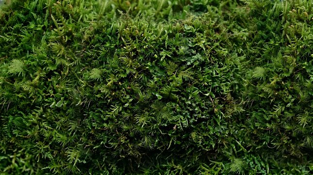 Lush Green Moss Texture Close Up Detailed View Macro Mossy Pattern Forest Floor Background Organic Green Plant Surface Nature Backdrop Textures Stock Photo