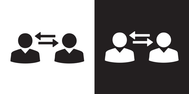 Two-Way Communication Silhouette Icon