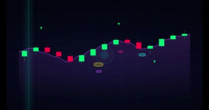 Financial Market Data Chart Showing Currency Movement Trends