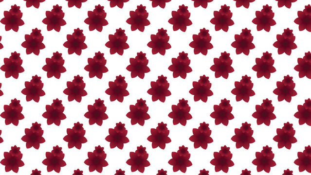 Abstract red maple leaf seamless pattern background with geometric rows uniform decorative design for fabric wallpaper digital art