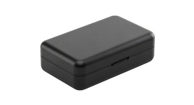 Compact Black Matte Storage Case For Small Objects
