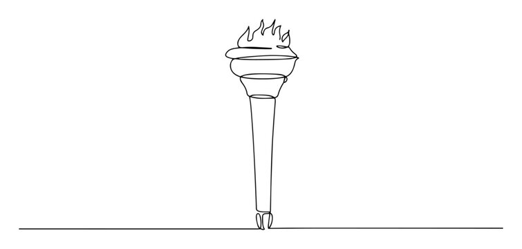 torch monoline vector thin line
