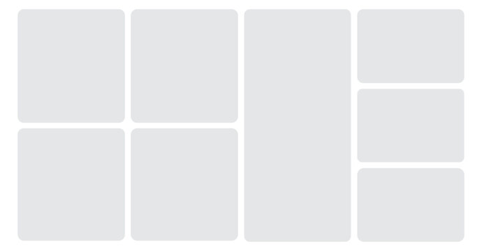 gray rectangles on white background simple geometric shapes isolated placeholders
