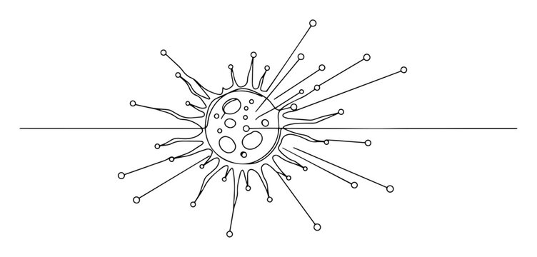 cancer cell structure with molecular network pattern