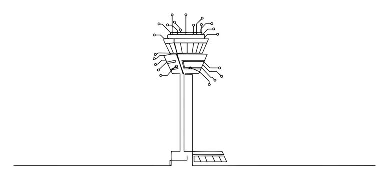airport control tower enhanced with ai technology