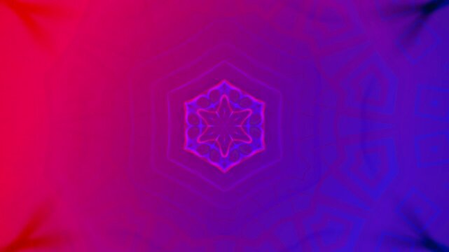 Luminous purple and pink artwork displaying layered mandala formations, glowing floral symmetry, and smooth gradients surrounding a radiant central design.