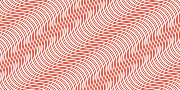 Abstract red waves seamless texture pattern design. Abstract on white background