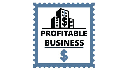 Obraz premium Profitable business logo with dollar sign.