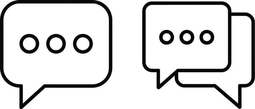 Chat icon, bubble message icon vector illustration with modern flat style for communication and messaging interface design concepts