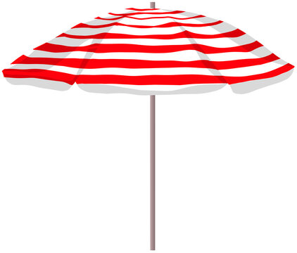 red beach umbrella