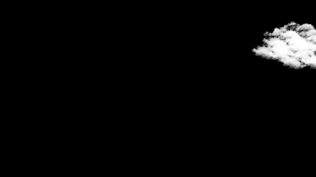 Seamless looping realistic white cloud motion graphic