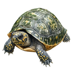 Obraz premium Turtle, realistic watercolor illustration vector, isolated on a white background.