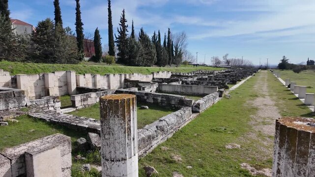Ruins of Pella - capital city of Ancient Macedonian Empire, Central Macedonia, Greece