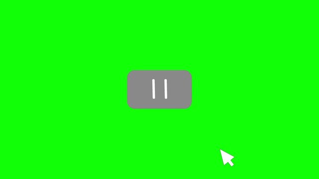 interactive play pause button animation with mouse click and smooth loading effect.