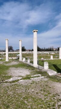 Ruins of Pella - capital city of Ancient Macedonian Empire, Central Macedonia, Greece