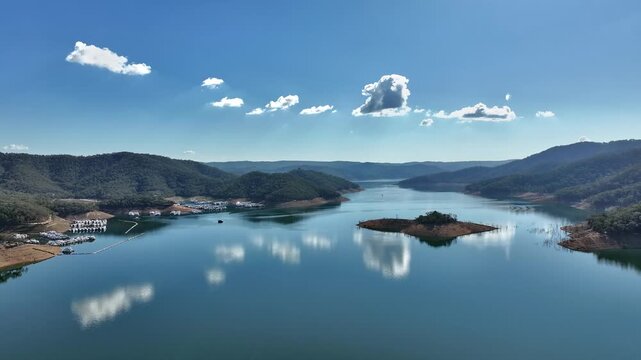 Spectacular aerial footage of Lake Eildon Victoria Australia