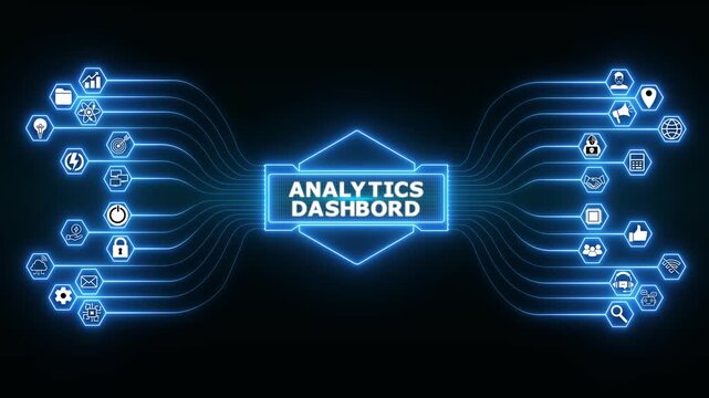 Enterprise performance monitoring dashboard featuring Analytics Dashboard interface with secure data tracking and digital business management system.