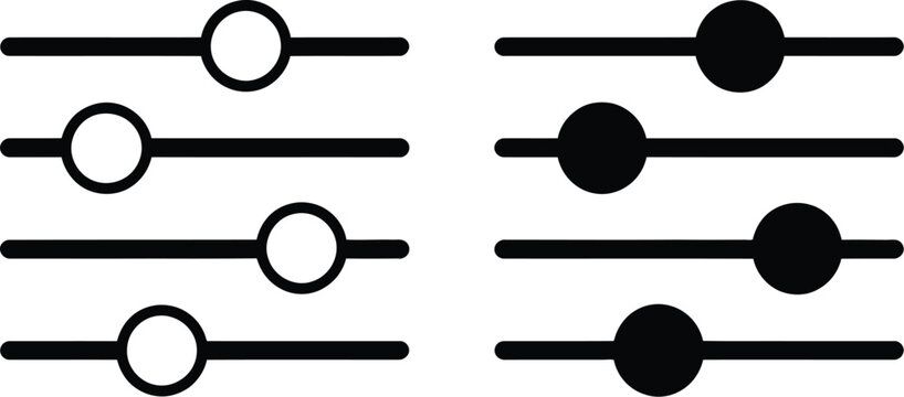 Control panel icon, filter icon vector illustration with modern flat style for settings management and data filtering interface design