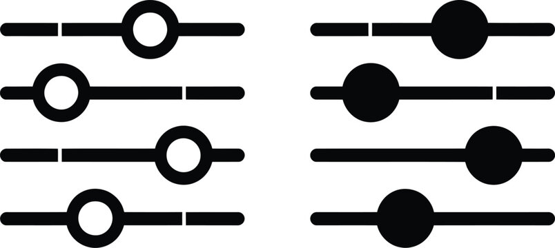 Control panel icon, filter icon vector illustration with modern flat style for settings management and data filtering interface design