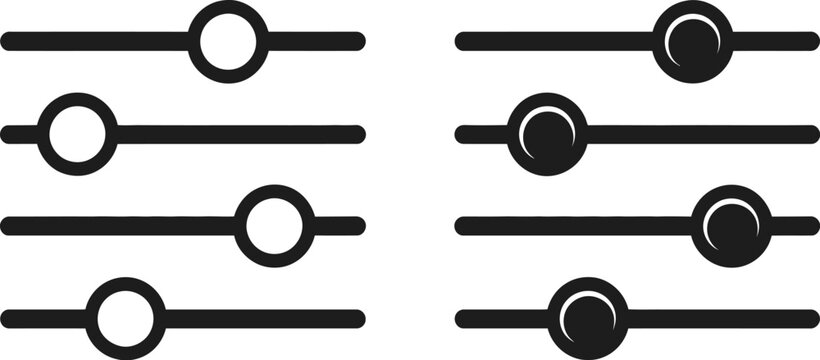 Control panel icon, filter icon vector illustration with modern flat style for settings management and data filtering interface design