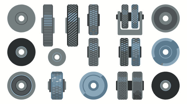 10 Knurling Tool Wheels Vector Illustrations for Machining � Precision Metalworking and Engineering Graphics