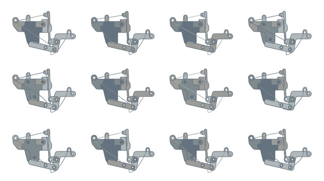 10 Overlock Serger Loopers Vector Illustrations for Tailoring � Professional Sewing Machine Part Graphics