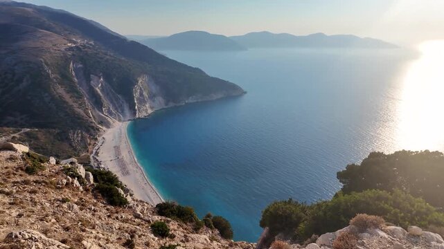 Amazing view of Myrtos Beach, Cephalonia, Ionian Islands, Greece