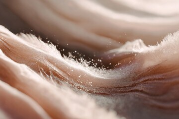 Obraz premium Abstract waves of soft fabric with delicate light particles