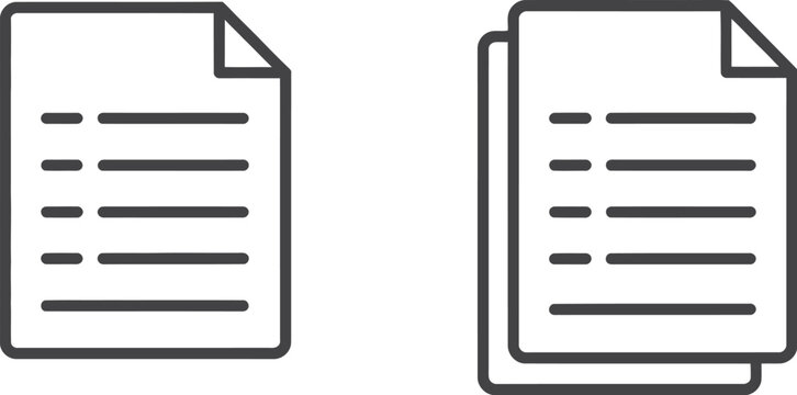 Document icon vector illustration with modern flat style for file management, office paperwork, and digital documentation interface design