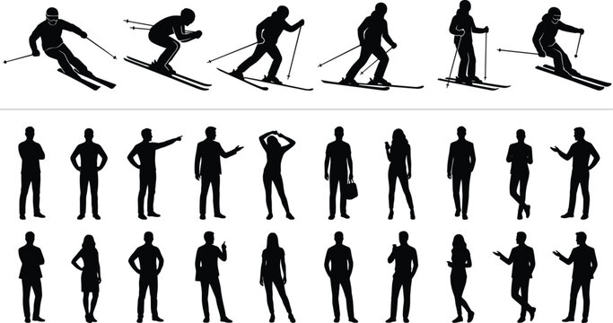 Black silhouette illustrations of dancing celebration figures and protest march group with flags representing collective human expression