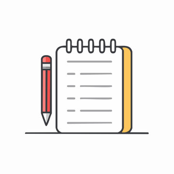 Notebook and Pencil Icon