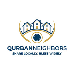 Fototapeta premium Qurban Neighbors Logo Houses.