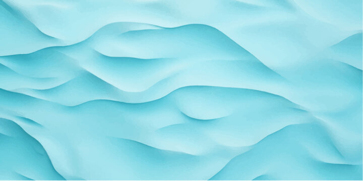 A smooth blue silk background with soft wavy texture and abstract satin fabric curves that mimic liquid water motion