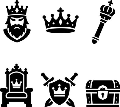 Vector glyph icon royal crown