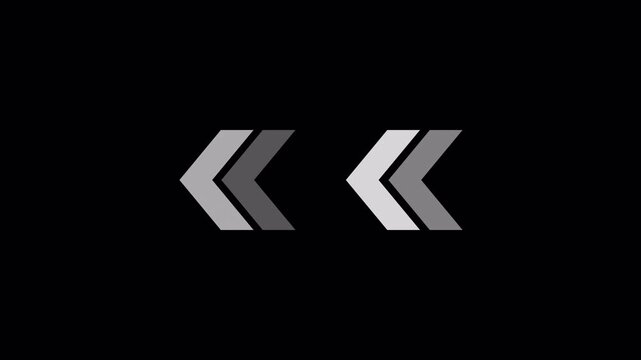 Arrow Icon Swipe Left Animation on Transparent Background &ndash; Left Directional Arrow Loop Motion Graphic, Right to Left Wipe Arrow Animation in 4K
