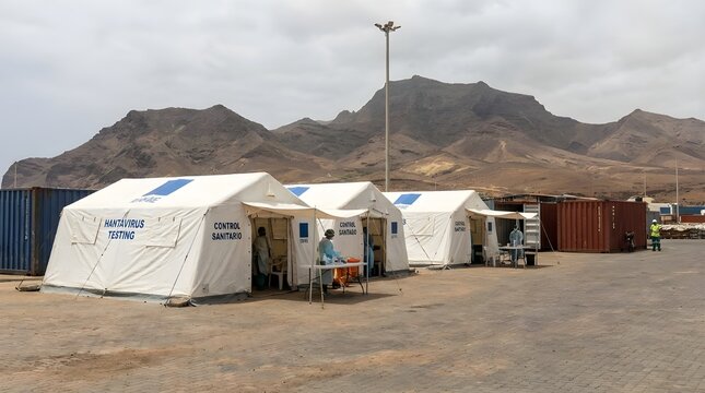 Hantavirus testing field hospital mobile medical units for viral disease control