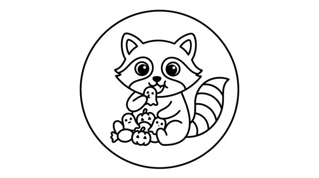 Cute Raccoon Holding Small Objects.