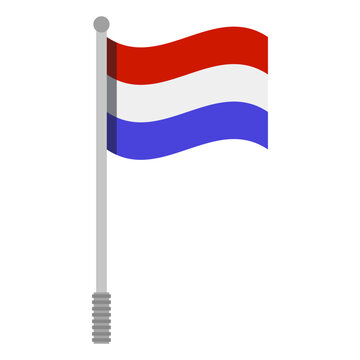 Dutch flag with pole