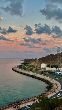 Muscat coastline viewed from Mutrah Fort