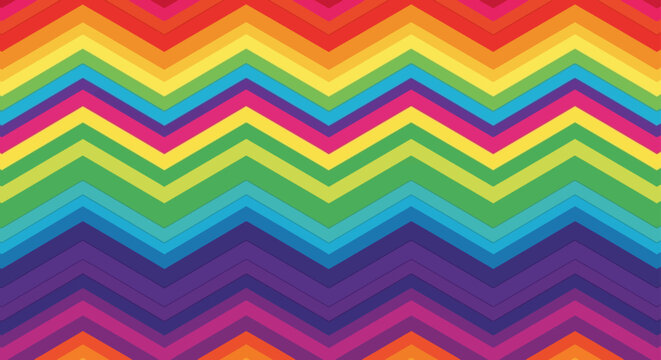 rainbow pattern chevron colorful background vibrant abstract graphic design texture perfect for modern seamless striped wallpaper.