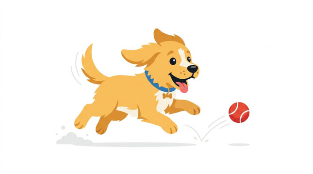 dog playing with ball