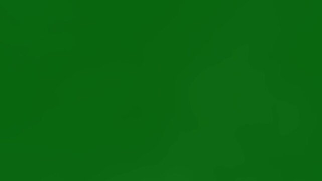 Close up water drop splash on water surface top view isolated on green screen with alpha channel, 3D render