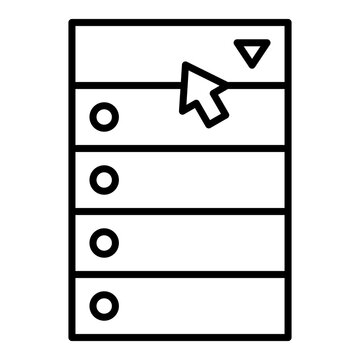 Drop down menu Icon
