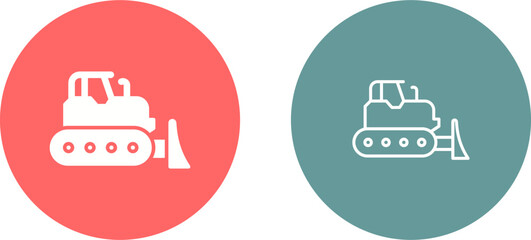 Bulldozer Vector Icon © Malik Grafix