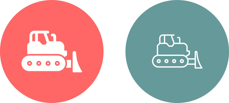 Bulldozer Vector Icon