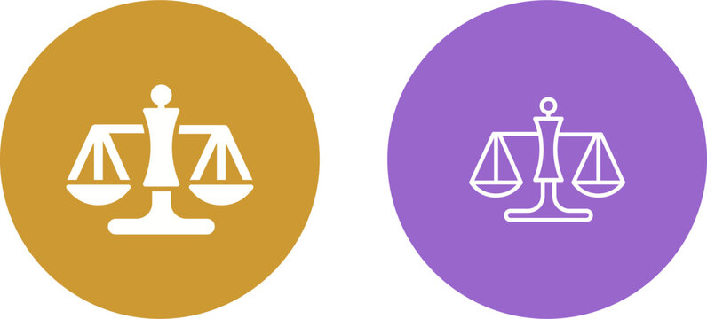 Justice Scale Vector Icon