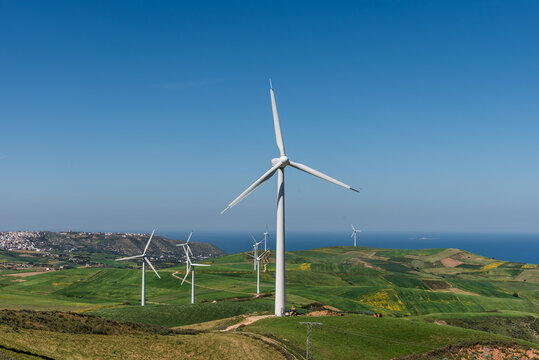 Wind turbines in the extrem north of tunisia