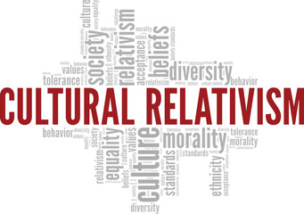 Fototapeta premium Cultural Relativism word cloud conceptual design isolated on white background.