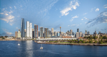 Obraz premium Skyline of the central business disctrict (CBD) of Aukland, New Zealand