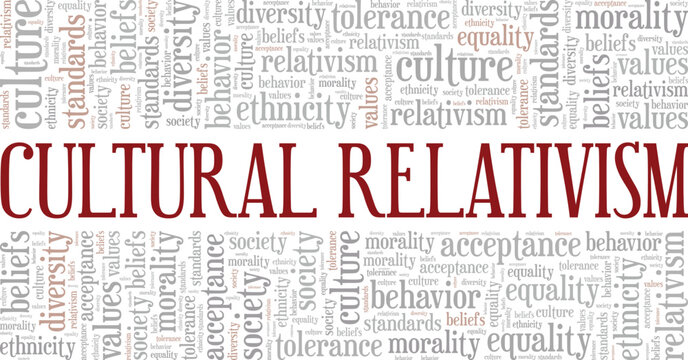 Cultural Relativism word cloud conceptual design isolated on white background.